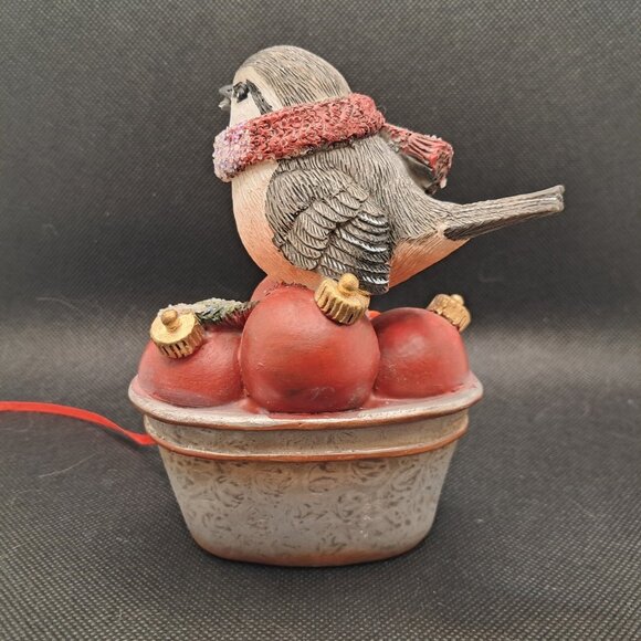 Christmas Peace Bird-5 " Tall - Table Decor-Painted Clay - Picture 3 of 9